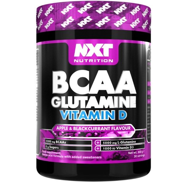 NXT Nutrition BCAA, Glutamine Vit D (360g) 30 Servings